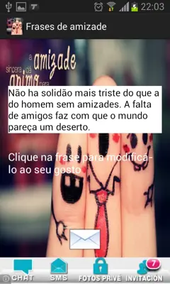 Frases de amizade android App screenshot 3